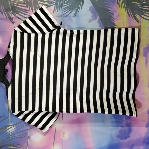 KAREN Scott blouse with stripes shells chane blouse size S - Picture 3 of 3